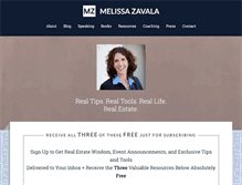 Tablet Screenshot of melissazavala.com